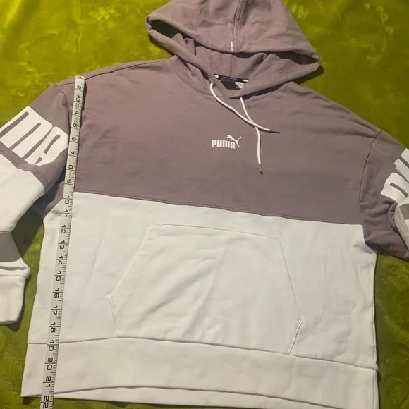 NWOT PUMA WOMENS POWER COLOR BLOCK HOODIE - Lavender & White  Large - Picture 5 of 12